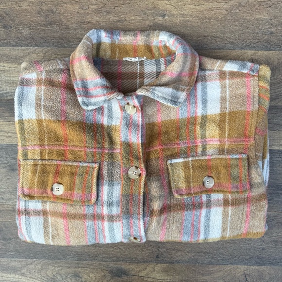 Jodifl Multicolor Plaid Shacket • Button‑Down Jacket • Size S • Trendy Layer - Picture 12 of 12